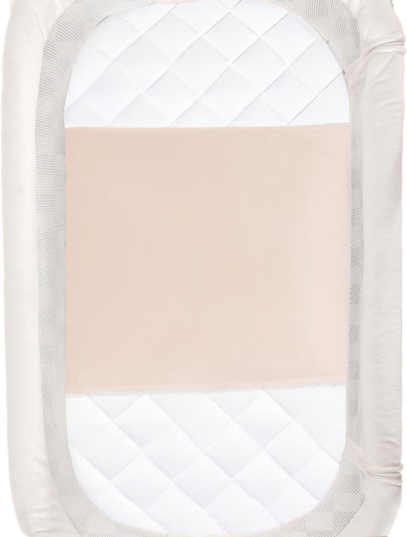 PROMEED 100% Mulberry Silk Bassinet Sleeve for Baby Bald Spots, Preminium 23 Momme Silk Bassinet Half Sheet for Baby Hair(Champagne) - Image 1